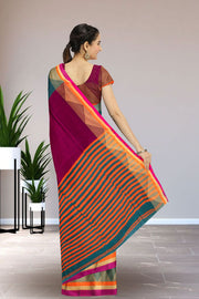 Green Bengal Handwoven Cotton Saree 10075324