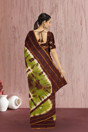 Green Handcrafted Sungudi Cotton Saree 10074935
