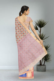 Printed Handloom Chanderi Saree 10050599