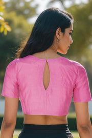 Pink Maheshwari Silk Cotton Blouse 10075044
