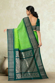 Green Gadwal Kuttu Silk Saree 10075432