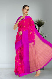 Pink Kanjivaram Pure Silk Saree 10076114