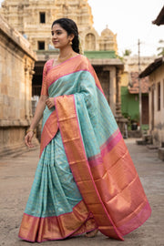 Blue Kanjivaram Pure Silk Saree 10076134