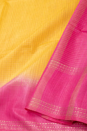 Yellow Semi Tussar Saree with Zari Border 10078213