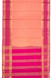 Peach Semi Mysore Crepe Silk Saree 10077825