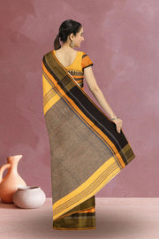 Yellow Shantipur Tant Bengal Cotton Saree 10074982