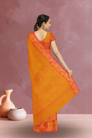 Yellow Handloom Chettinad Cotton Saree 10075087