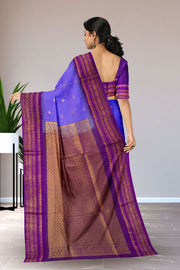 Purple Gadwal Kuttu Silk Saree 10075425