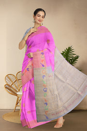Pink Bridal Fancy Kanjivaram Silk saree with Paithani Pallu 10075517