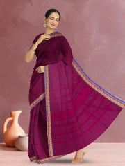 Maroon Handloom Kanchi Cotton Saree 10071820