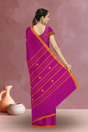 Magenta Handloom Chettinad Cotton Saree 10072569