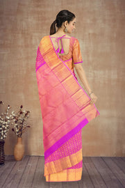 Barbie Pink Bridal Kanjivaram Silk Saree 10064977