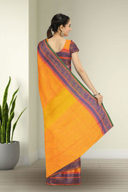 Yellow Handloom Kanchi Cotton Saree 10071774