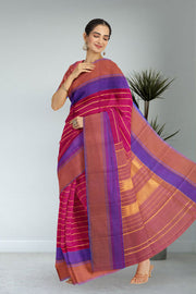 Purple Kanjivaram Pure Silk Saree 10076107