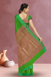 Green Chanderi Silk Cotton Saree 10075380