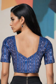 Blue Odisha Ikat Cotton Blouse 10075027