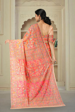 Pink Handloom Kashmir Kani Soft Silk Saree 10075401