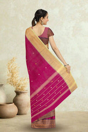 Magenta Handloom Chettinad Cotton Saree 10075111