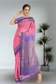 Flamingo Korvai Kanjivaram Silk Saree 10075626
