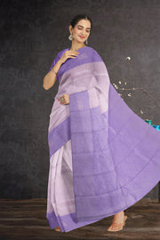 Lavender Kanjivaram Vegan Silk Saree 10076039