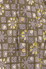 Green Full Sleeve Jahota Printed Cotton Mens Shirt 10073161