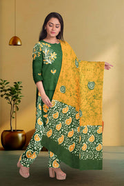 Green Batik Printed Co-ord Set 10066221