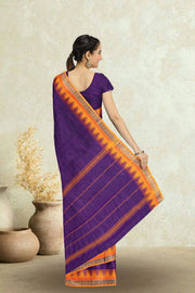 Purple Handloom Chettinad Cotton Saree 10075105