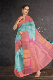 Blue Kanjivaram Pure Silk Saree 10076134