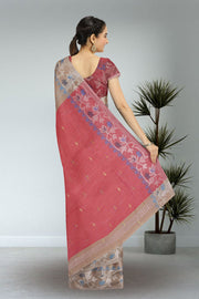 Brown Bengal Handwoven Cotton Saree 10075317