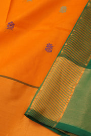 Orange Kanjivaram Silk Cotton Saree 10077969