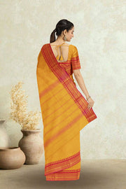 Yellow Handloom Chettinad Cotton Saree Without Blouse 10075101