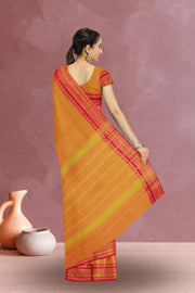 Yellow Handloom Chettinad Cotton Saree 10075098