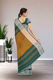 Green Shantipur Tant Bengal Cotton Saree 10074986