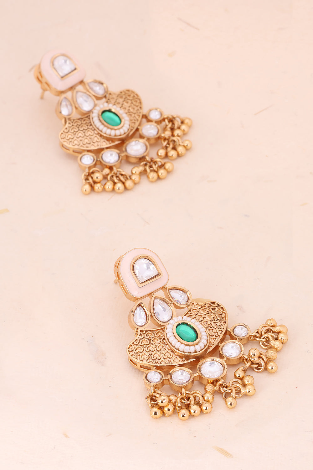 Handcrafted Gold Plated Kundan Earring
