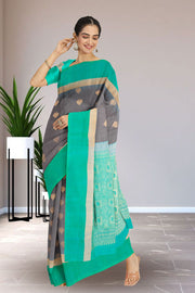 Grey Handloom Kanjivaram Soft Silk Saree 10075678