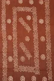 Rust Brown Sungudi Saree 10078029