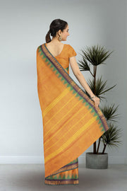 Orange Handloom Chettinad Cotton Saree 10075103
