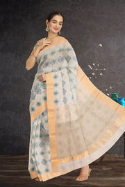 Printed Handloom Chanderi Saree 10034823
