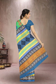 Multi Colour Printed Semi Tussar Silk Saree 10074899