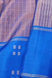 Blue Korvai Kanjivaram Silk Saree with Thandavalam Border 10077920