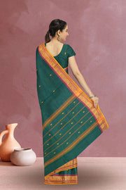 Green Handloom Chettinad Cotton Saree Without Blouse 10075151