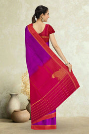 Purple Kanjivaram Pure Silk Saree 10076080