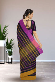  Blue Dhaniakhali Cotton Sarees Without Blouse 10075207