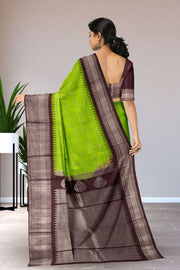 Green Gadwal Kuttu Silk Saree 10075414