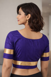 Deep Violet Kanjivaram Soft Silk Blouse 10076981