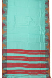 Teal Blue Vegan Silk Kanjivaram Saree 10077944