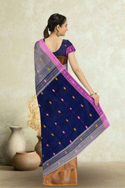 Grey Bengal Handwoven Cotton Saree 10075311