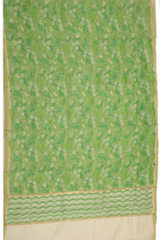Green Chanderi Silk Cotton 2 Piece Salwar Suit Material 10077388