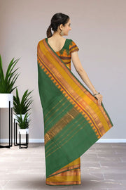 Green Handloom Kanchi Cotton Saree 10071715