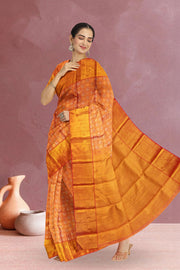 Reddish Gold Bridal Kanjivaram Silk Saree 10064990